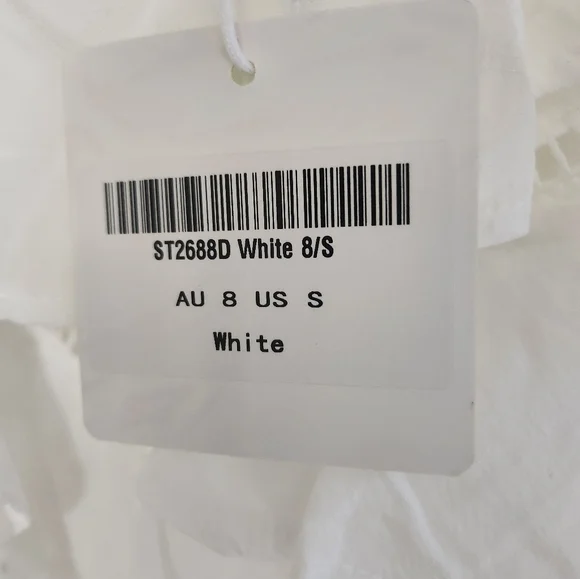 Selfie Leslie Taurus Floral Embroidery and Ruffle Trim Dress White - Picture 4 of 8